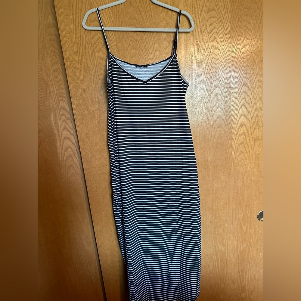 Striped Sleeveless Maxi Dress